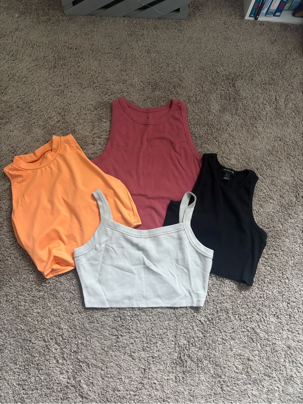 Target Women's Tank Top Bundle - Black, Orange, Dusty Rose, Light Beige